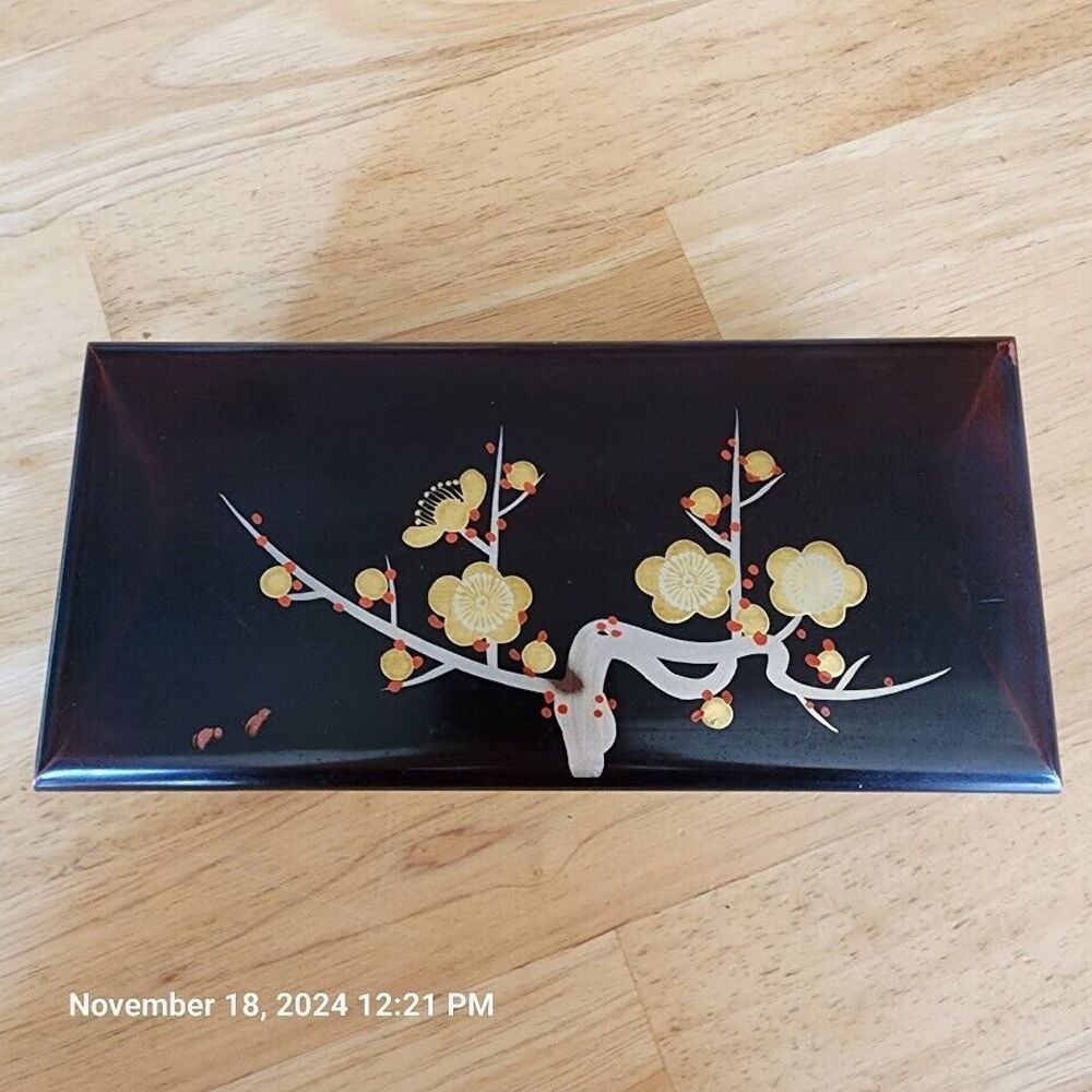 Vintage Toyo Music Jewelry Box Made in Japan Cherry Blossom Works See Video